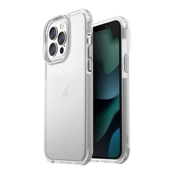 Чехол Uniq Combat Aramid effect для iPhone 13 Pro (IP6.1PHYB(2021)-COMAFRST) прозрачный (Frost)