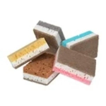 Губка для мытья посуды 9,5*6,5*3,5 см 5 шт цветные/40