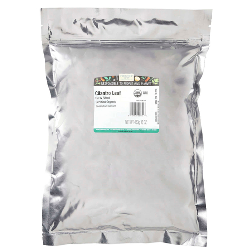 Frontier Co-op, Листья органической кинзы, нарезанные и просеянные, 453 г (16 унций)