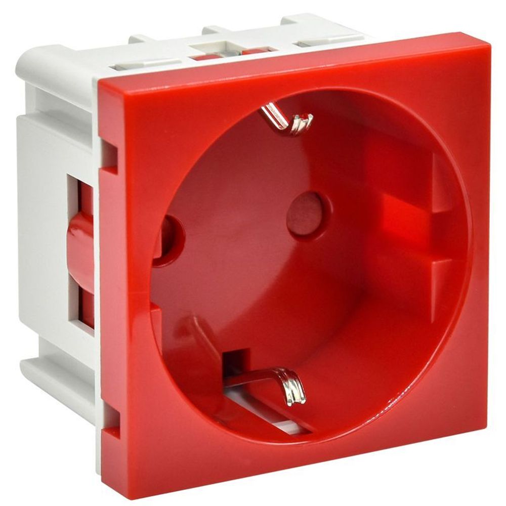 Розетка PRIMER с заземл. защ. шторки винт. зажим РКС-20-32-П-К красн. IEK PR-KK40D-RSZH-2-2-K04