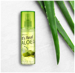 Farmstay Мист для лица с экстрактом алоэ It's Real Aloe Gel 120 мл 150 г 1 шт. флакон с дозатором
