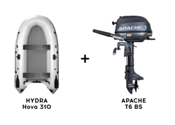 Лодка ПВХ HYDRA Nova 310 «Оптима 1200» + 2х-тактный лодочный мотор APACHE T6 BS