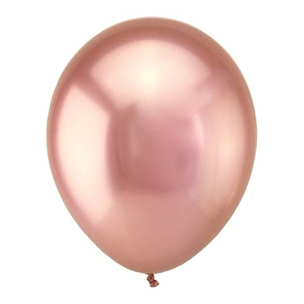 Воздушные шары Веселуха, хром розовое золото, 50 шт. размер 12" #8140192