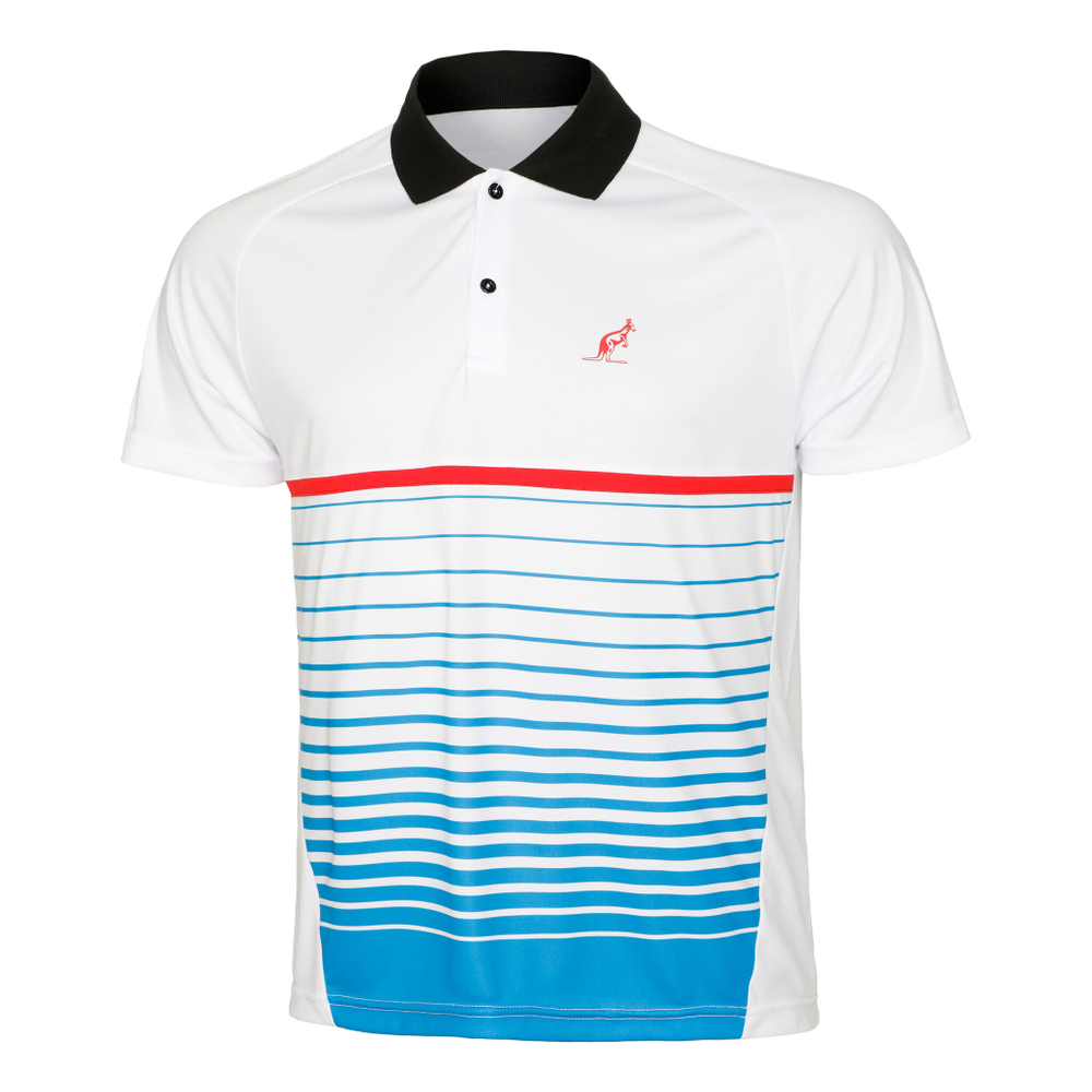 Мужское теннисное поло Australian Ace Stampa Polo Men - White, Blue