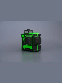 Лазерный уровень / нивелир Hilda 360 градусов 3D /12 линий, зеленый луч без магнитного крепления