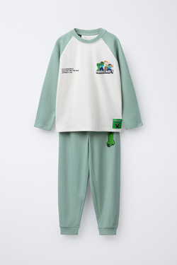 ZARA ПИЖАМА MINECRAFT © MOJANG AB. ™, ЗЕЛЕНЫЙ