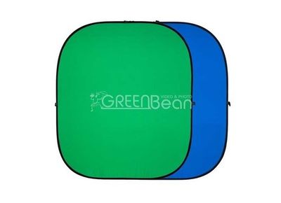 Фон складной GreenBean Twist 240 х 240 B/G хромакей зеленый/синий
