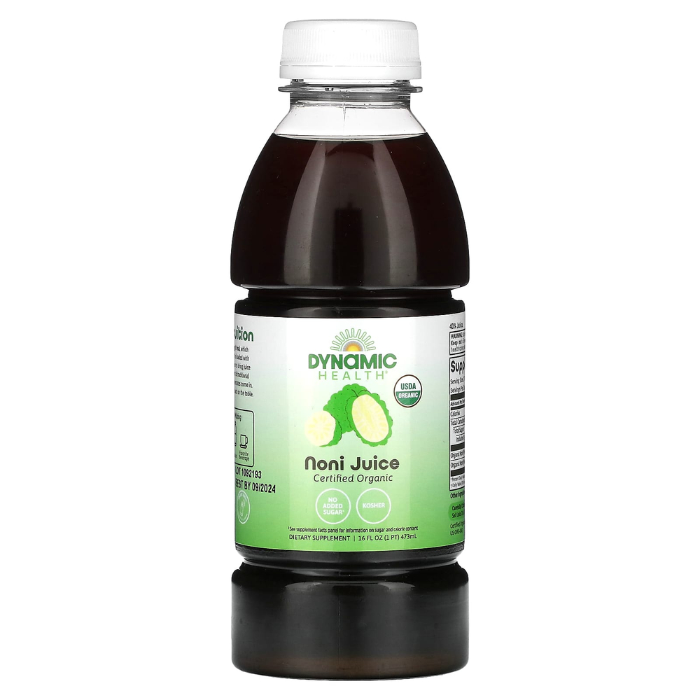 Dynamic Health, Сертифицированный органический сок нони, 473 мл (16 жидк. унц.)