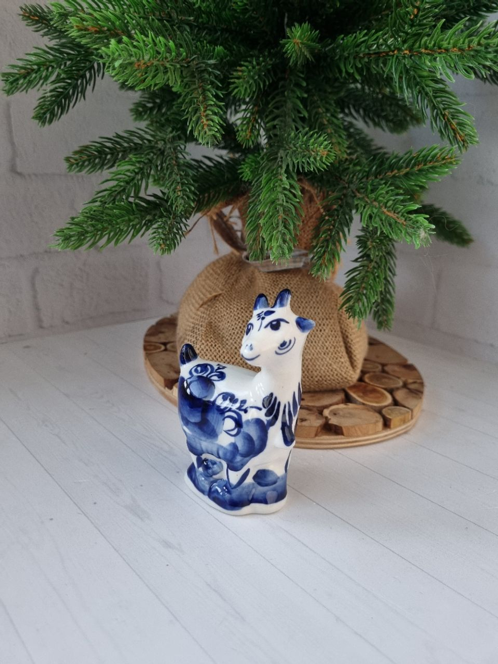 Козочка фигурка гжель