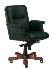 Кресло для руководителя STEEL NOTABLE B зеленая кожа