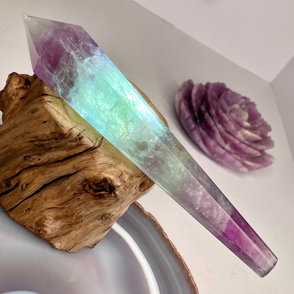 48943 Флюорит Кристалл Жезл 30*168мм