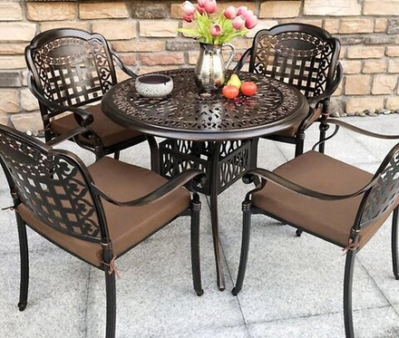 Металлическая мебель из литого алюминия Palmer 4, античная бронза