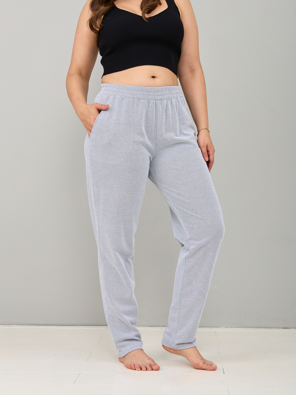 Брюки Б-118/петек-белый