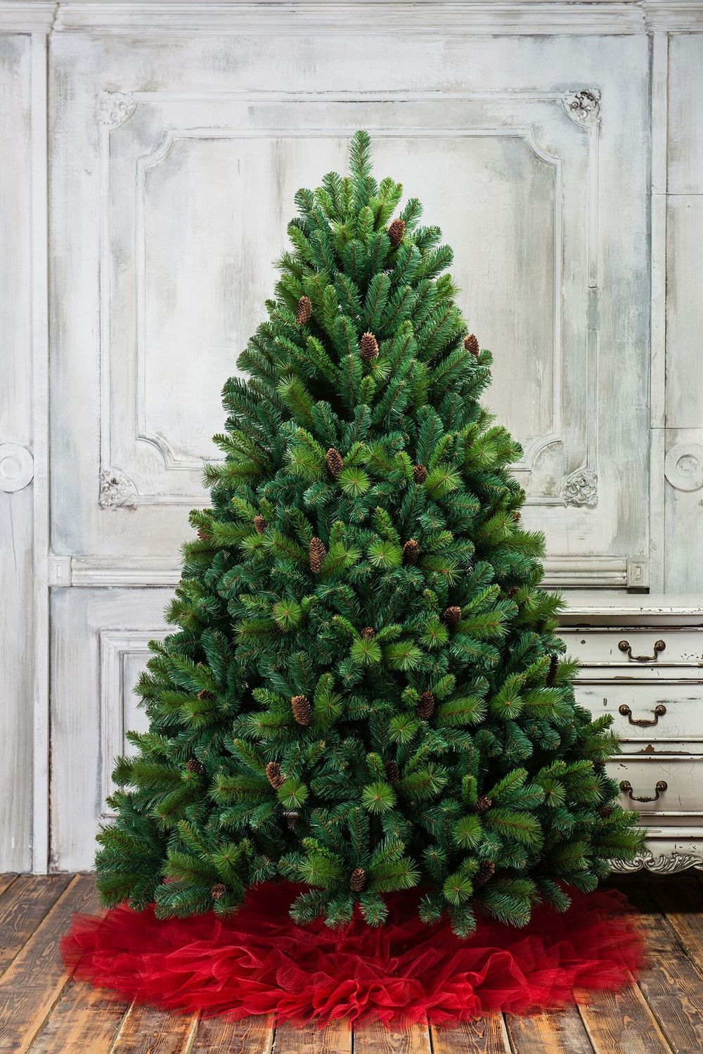 Ель с шишками "Байкальская" (леска+пвх) 210 см / 2,1 м