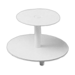 Подставка для торта 2-ярусная: высота - 21см; диаметр блюд - 34, 24см