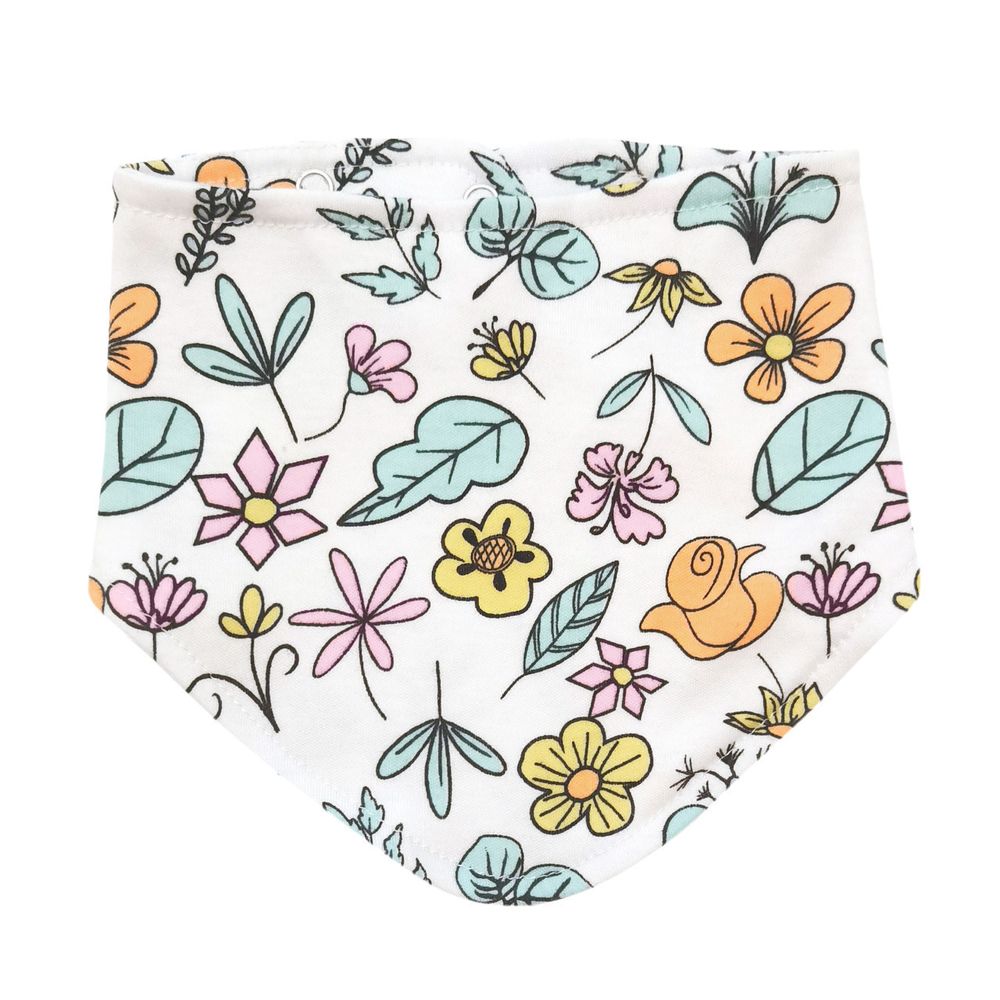 Слюнявчик цветочки