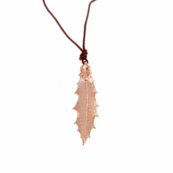 Колье лист Ester Bijoux Остролист LF32A-RG BR