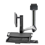 Настенная рабочая станция Ergotron StyleView "рука" для монитора и мини ПК (45-594-026/45-594-216), Серебряный