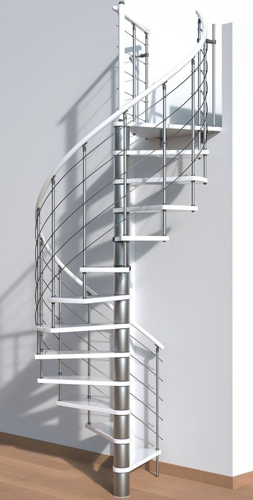 Винтовая лестница MINKA Venezia 160 бук,серебро/белое