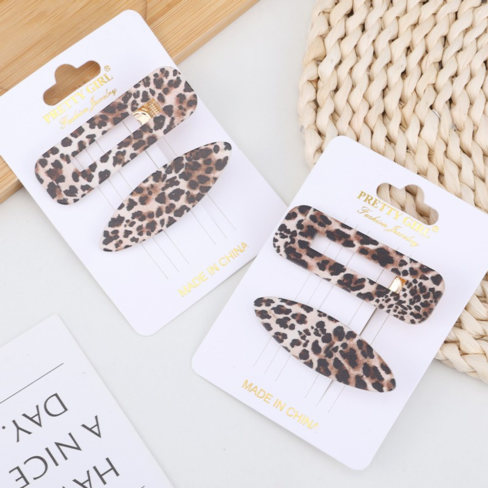 Pretty Girl 24-00008-3 Набор заколок для волос "Леопард", (2 шт) (*12*480)