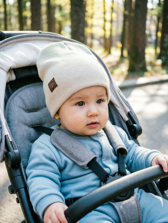 Шапка детская двухслойная Молочный