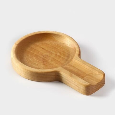 Подставка под ложку из массива берёзы (15х10х1,8 см) (Цвет: не задано)