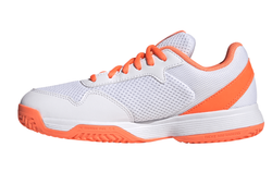 Детские теннисные кроссовки Adidas Courtflash K - lucid orange/cyber metallic/cloud white