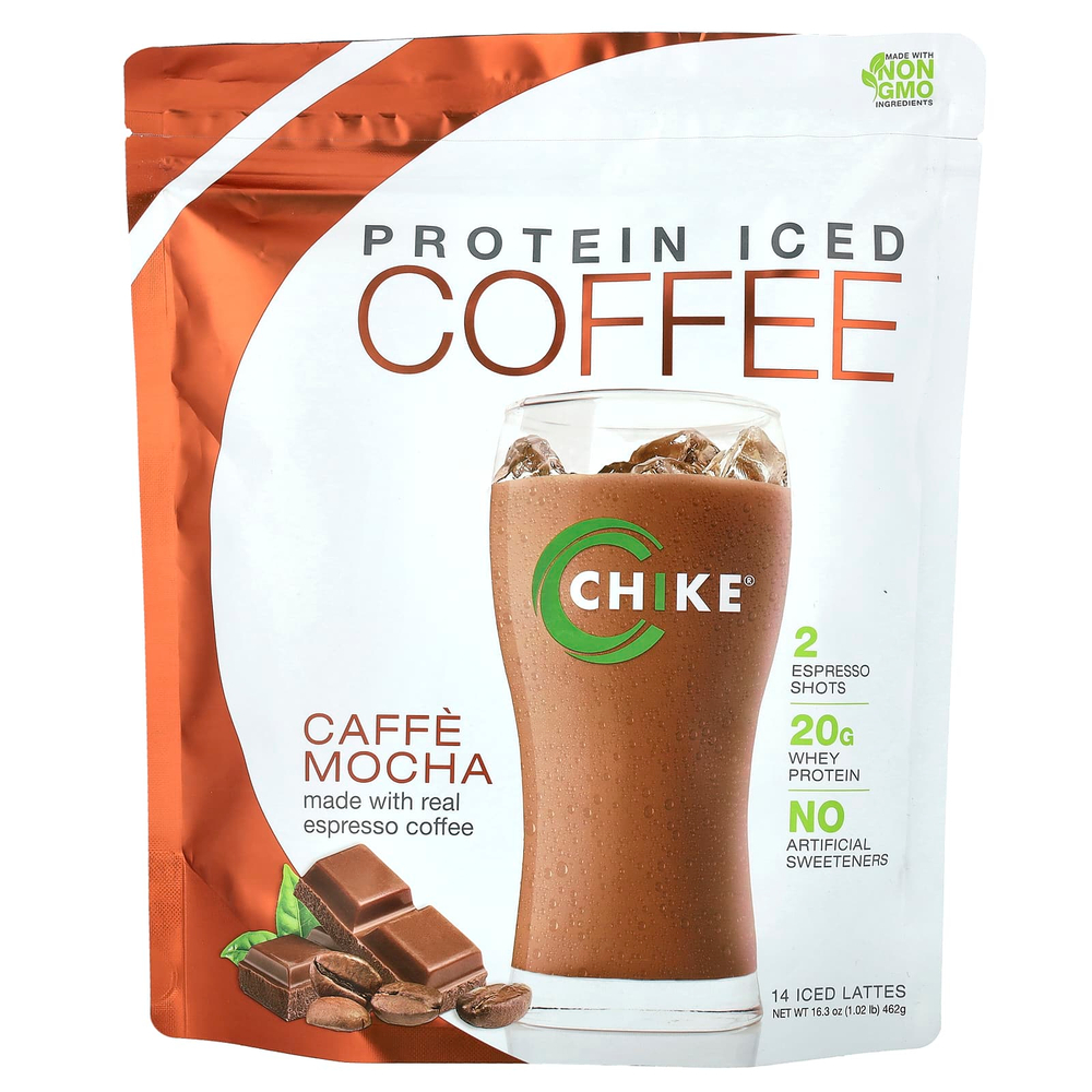 Chike Nutrition, Протеиновый кофе со льдом, кофе с мокко, 462 г (16,3 унции)