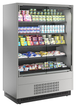 Горка холодильная Carboma FC 20-07 VM 1,3-1 версия 2.0 Light 0300 (фронт X0, бок металл) 9006-9005