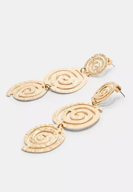 STRADIVARIUS Длинные серьги спиральки, золотой