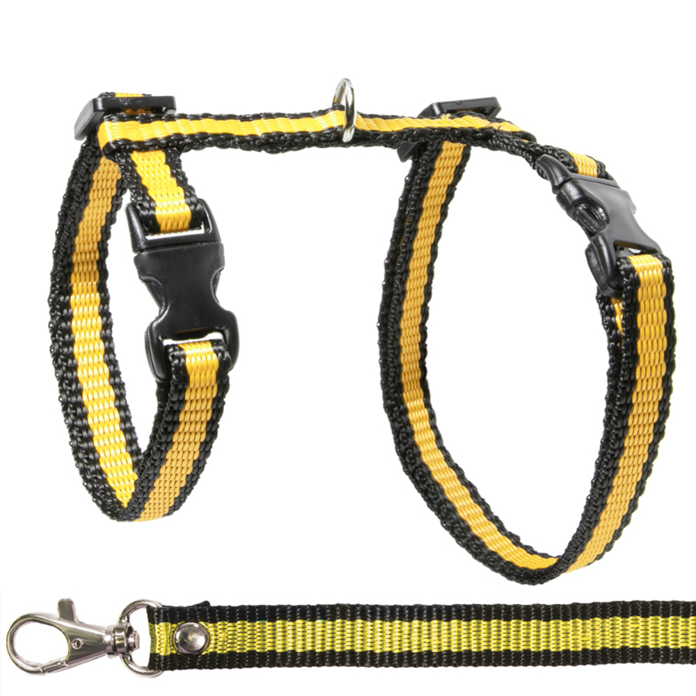 Комплект шлейка и поводок для кошек "Мегаполис", 400*300*85мм; 10*1500мм, Gamma