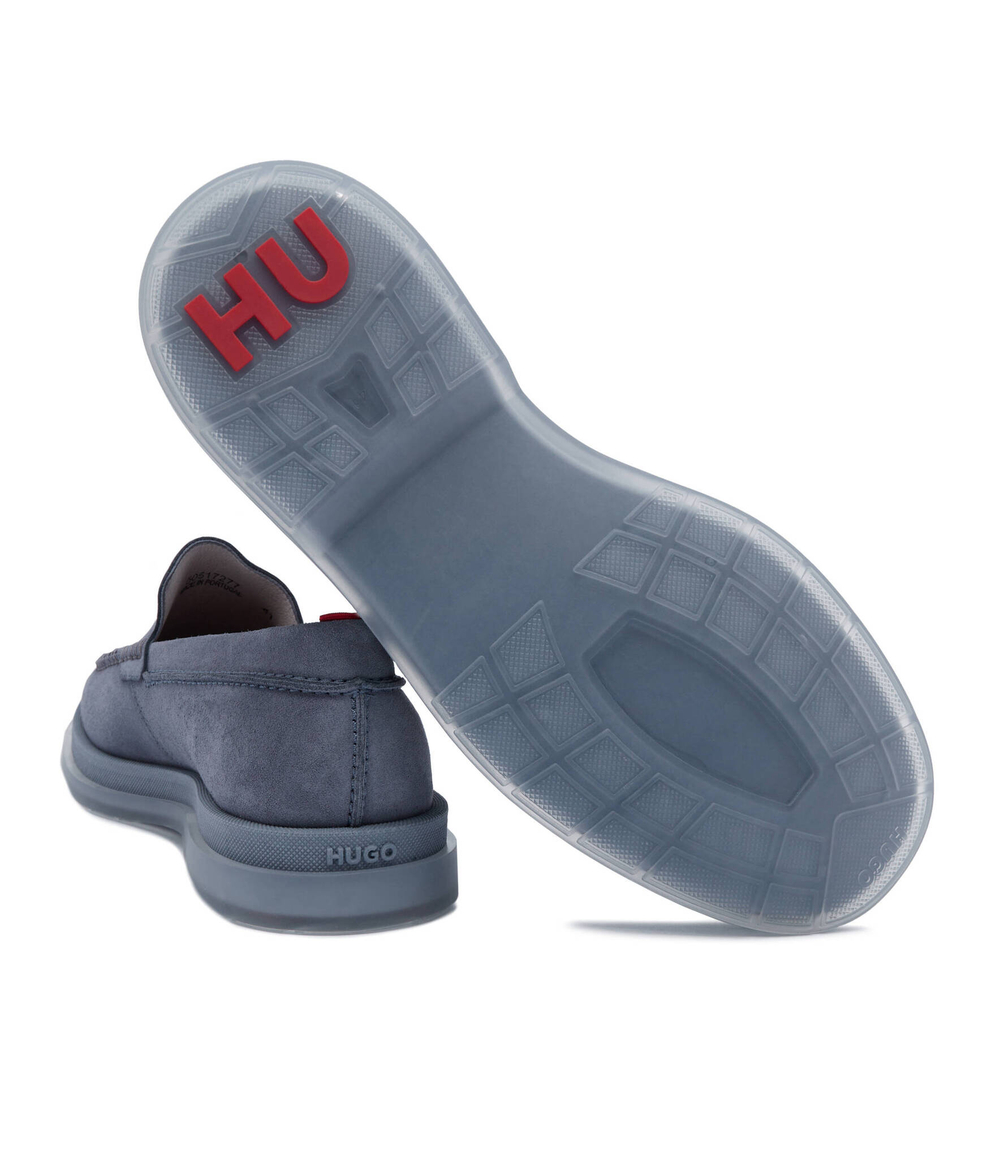 Кожаные мокасины chaol_loaf_sd HUGO - голубой(50517277)