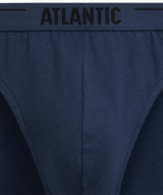 Мужские трусы слипы спорт Atlantic, набор 3 шт., хлопок, светлый деним + индиго + темно-зеленые, 3MP-094