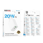 Сетевой адаптер питания BOROFONE BA106A PD 20W + QC 3.0 (белый)