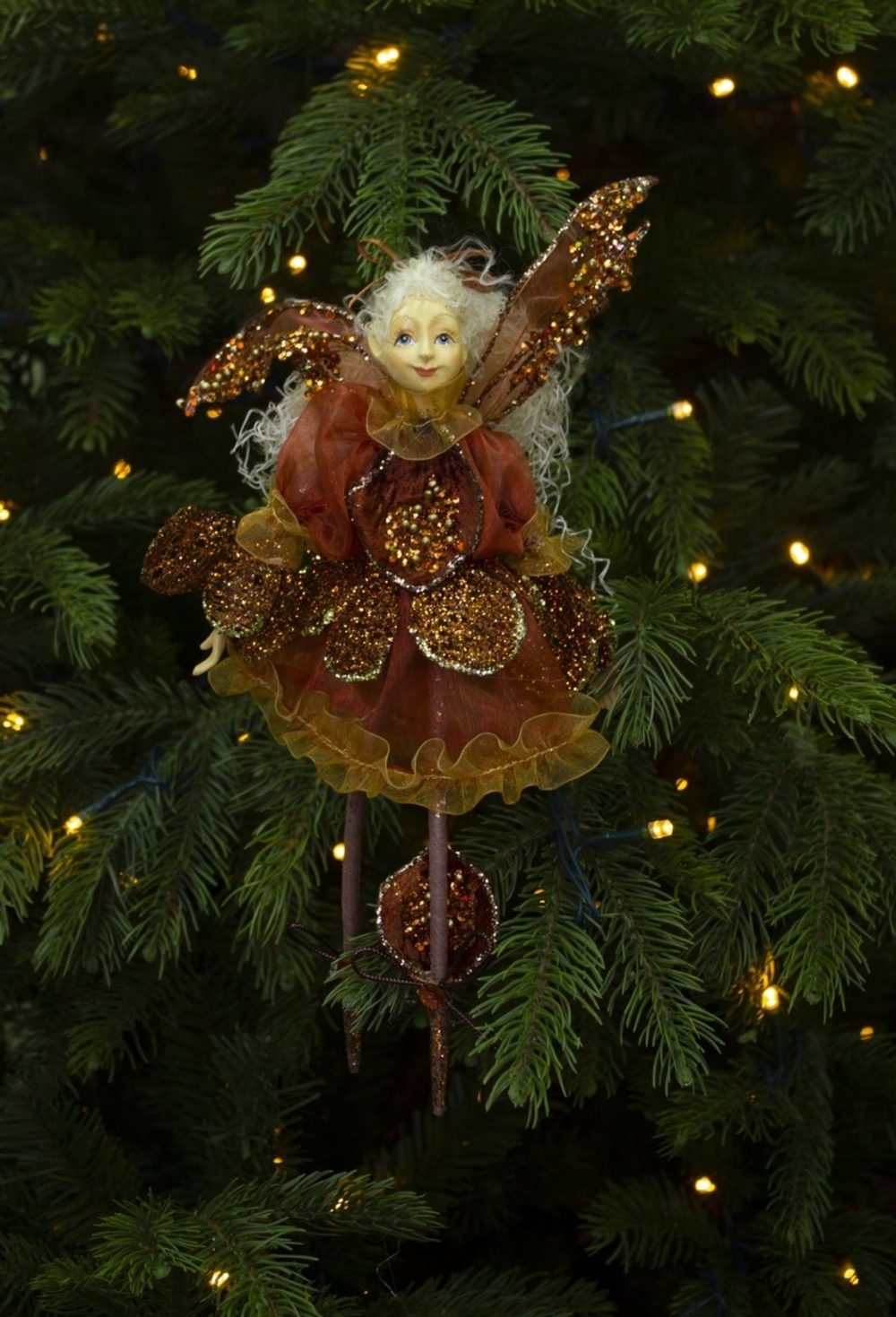 Декор 31х21х5см Noelle Фея оранжевая/золотая в ассортименте 2 вида