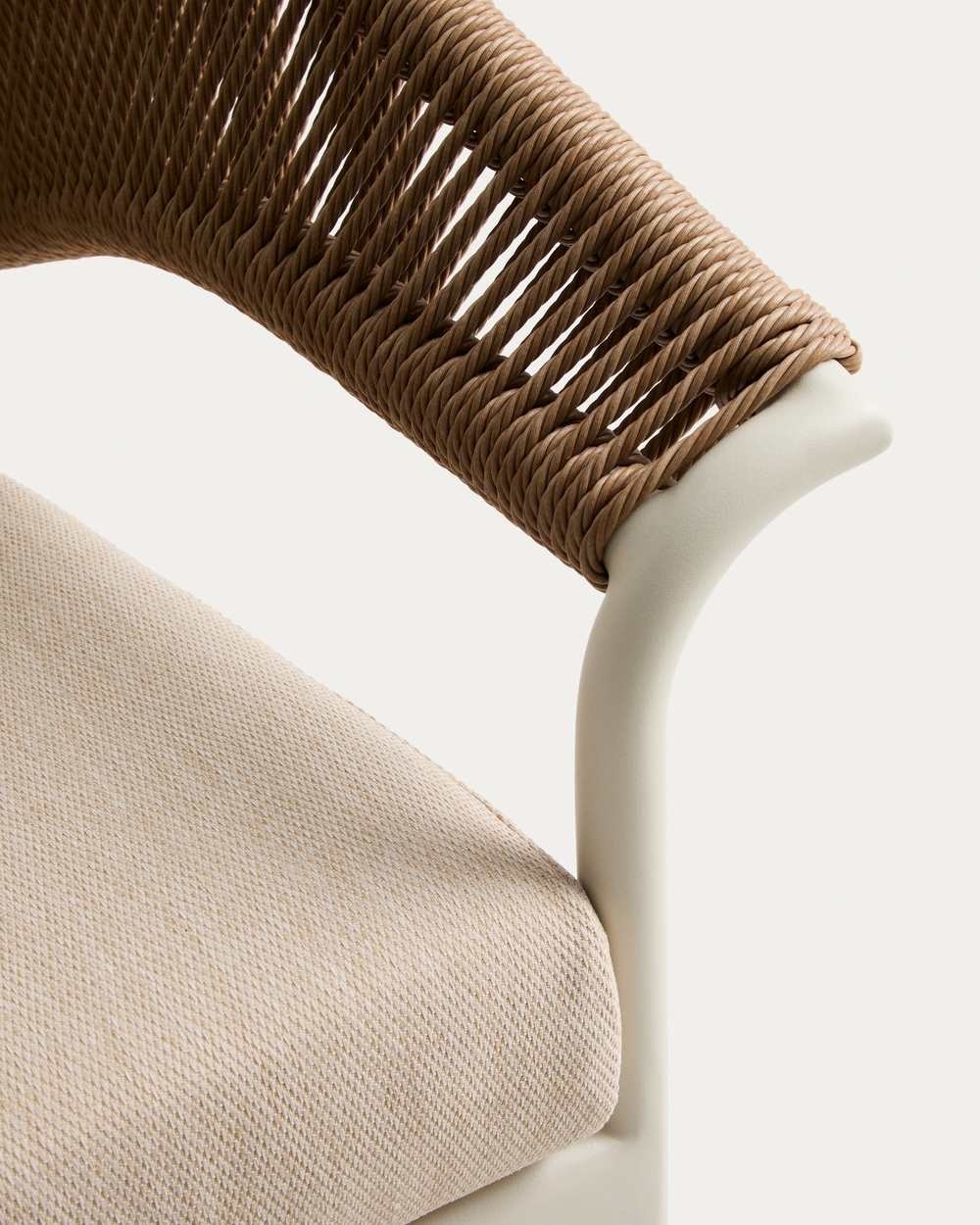 Комплект садовой мебели Zuara алюминия цвета экрю и коричневой веревки