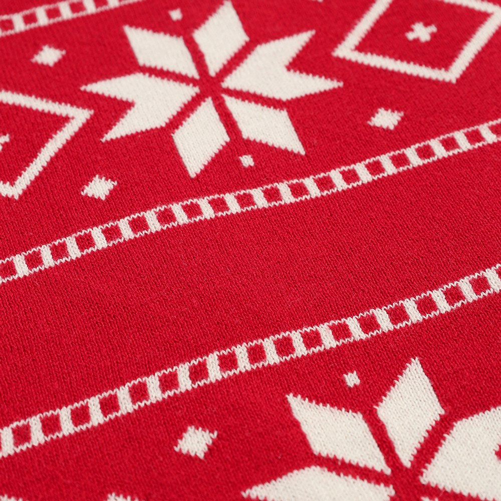 Плед из хлопка с новогодним рисунком frostwork из коллекции new year essential, 130x180 см