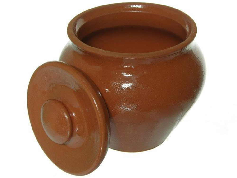 Горшок для запекания керамический 0,5л терракот