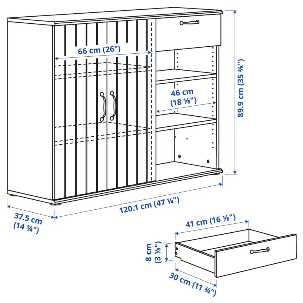Шкаф - SKRUVBY  IKEA/ СКРУВБИ ИКЕА, 180х140  см, синий