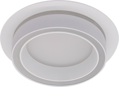 Светильник GX53 TERRA круг белый, встраиваемый, 105*40 мм, 50 шт/кор