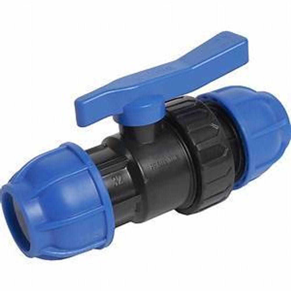 Кран шаровый полипропилен. полнопроход. Ø20 РосТурПласт, 10571