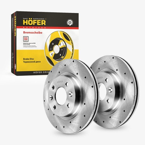 Диск тормозной передний Renault Logan (04-) Lada Largus (12-) вентилир. 259x20 мм. перфорация (HOFER)
