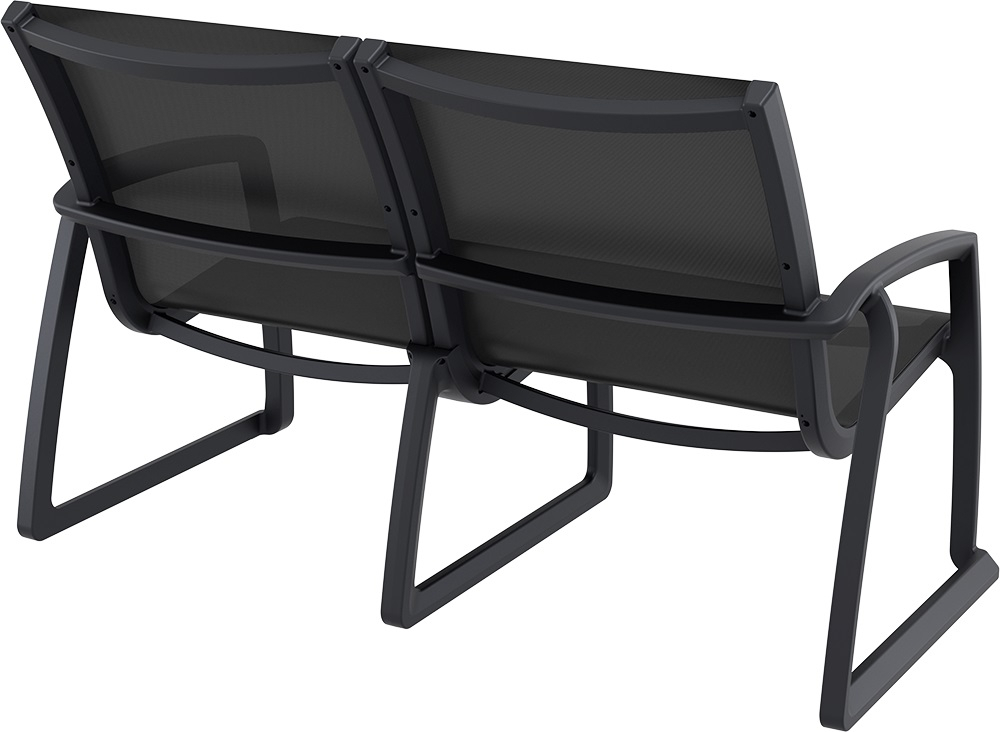 Диван пластиковый двухместный Siesta Contract Pacific Lounge, черный