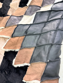 Покрывало меховое ковер из шкуры овчины