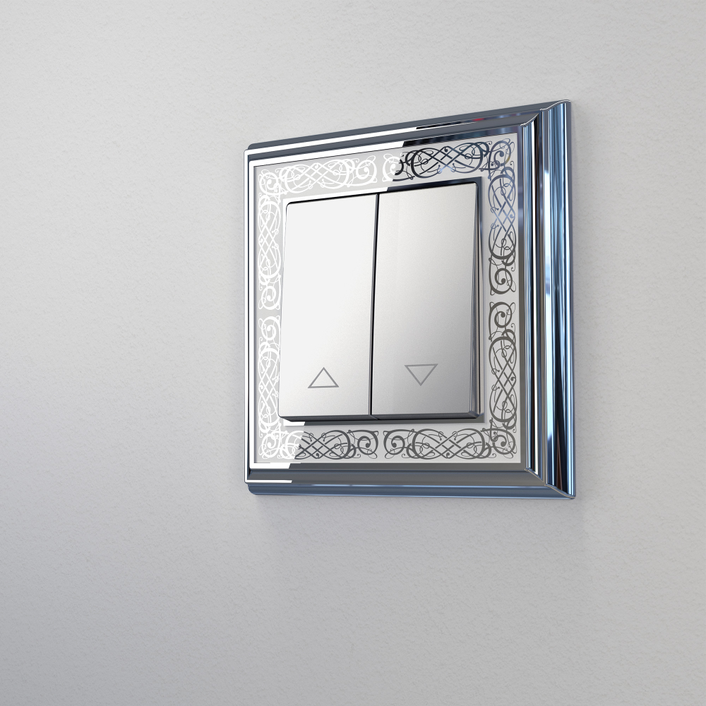 Выключатель жалюзи (серебряный)