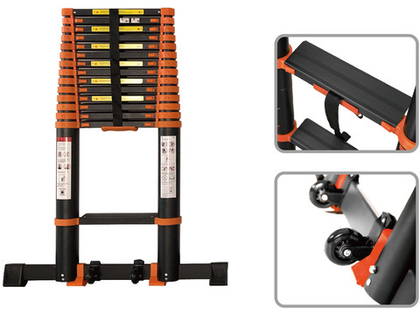 Лестница телескопическая 1-секц. алюм. 510см, 13 ступ. 13,5кг BLACK LINE STARTUL (ST9931-051)