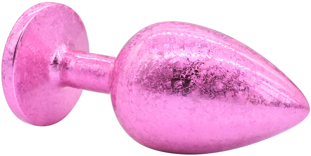 Kanikule - Розовая алюминивая анальная пробка с кристаллом