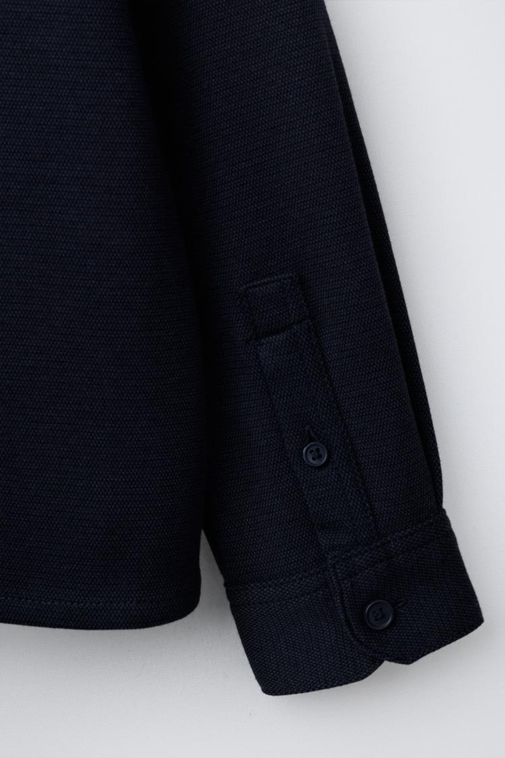 ZARA РУБАШКА С КАРМАНОМ, ТЕМНО-СИНИЙ