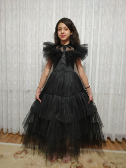 Платье Wednesday Addams Уэнсдэй Адамс на Хэллоуин в пол