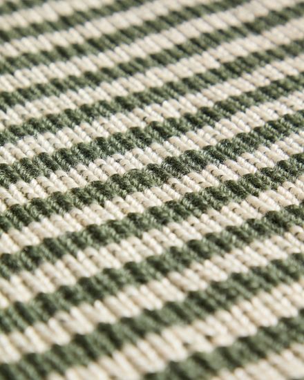 Подушка для стула Dirome в зеленую полоску, 100% ПЭТ, 40 x 40 см